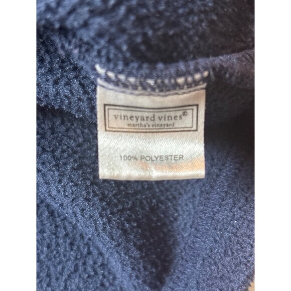 Vineyard Vines Navy Blue 100% Polyester Half-Zip Fleece Pullover Sweater S - Picture 10 of 12